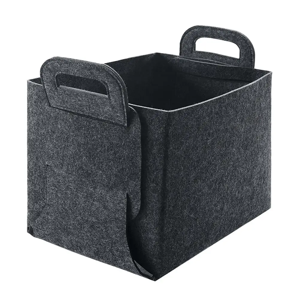 

Felt Storage Baskets Foldable Containers With Handles For Toys Clothes Laundry Bedroom Bathroom Closet Organization