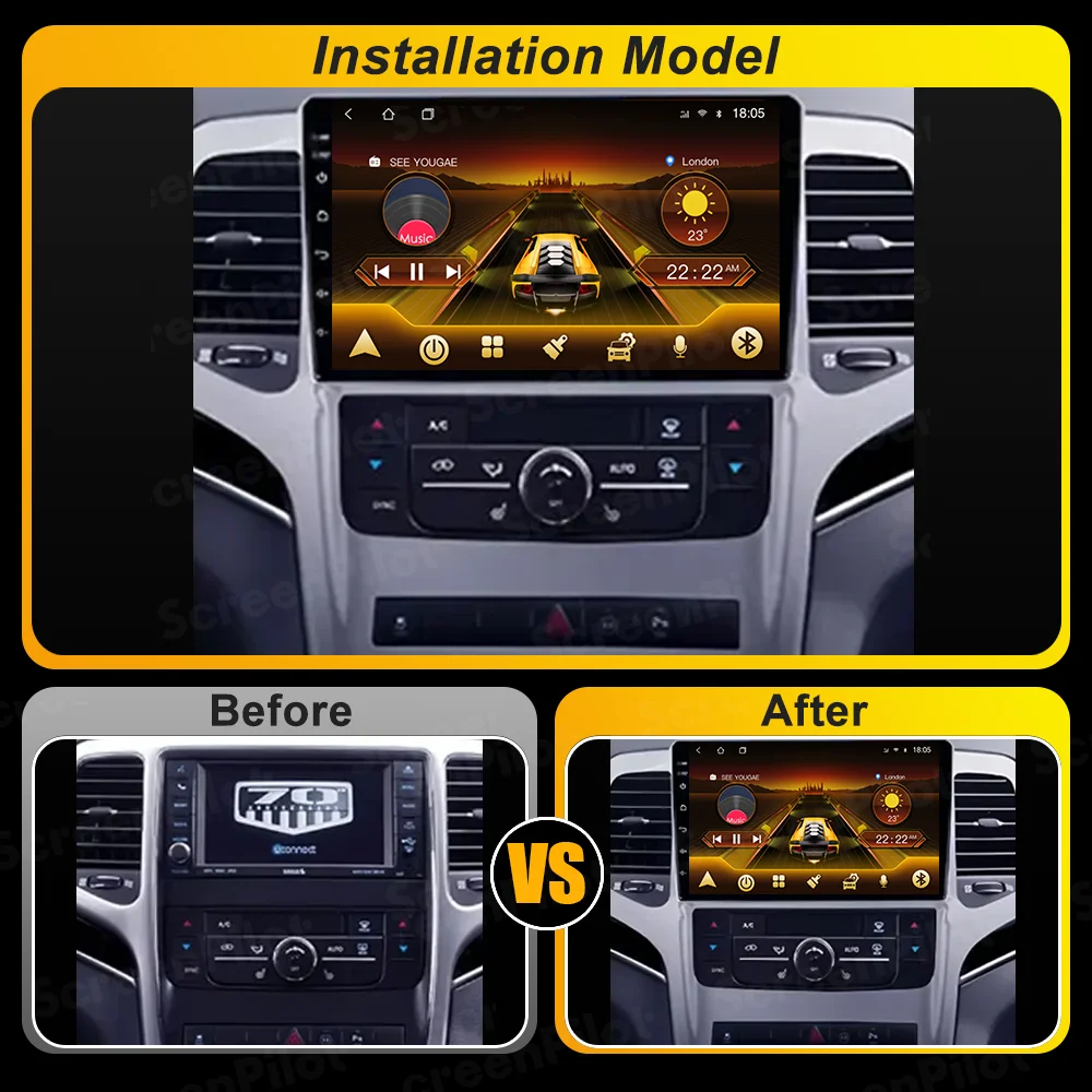 Android 16 Car Radio For Jeep Grand Cherokee 2008 2009 2010 2011 2012 2013 2 din Multimedia Video Player CarPlay Touch Screen