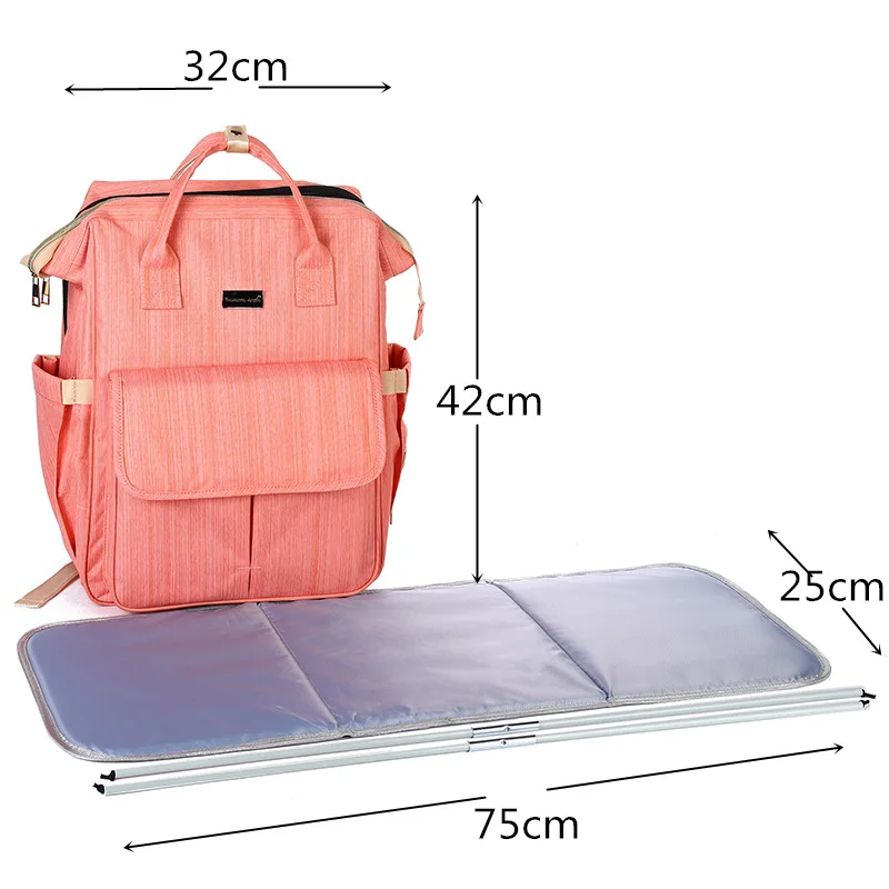 New Folding Storage Bed Backpack for Babies, Multifunctional Large-capacity Portable Storage Bag with Double Shoulders