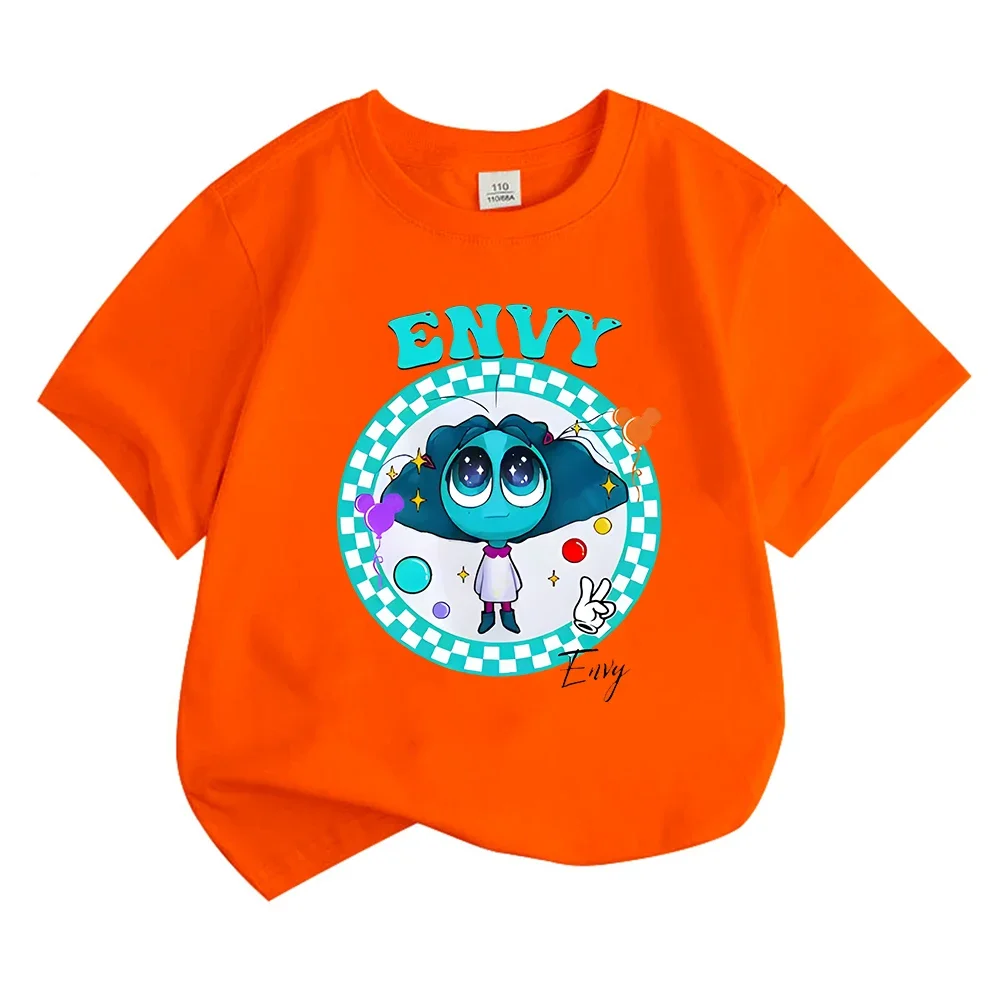 Anime ENVY Inside Out 2 T-shirt Fashion Cotton Clothes Cartoon Summer Short Sleeves Tops Casual Kawaii T Shirts Tees Camisetas