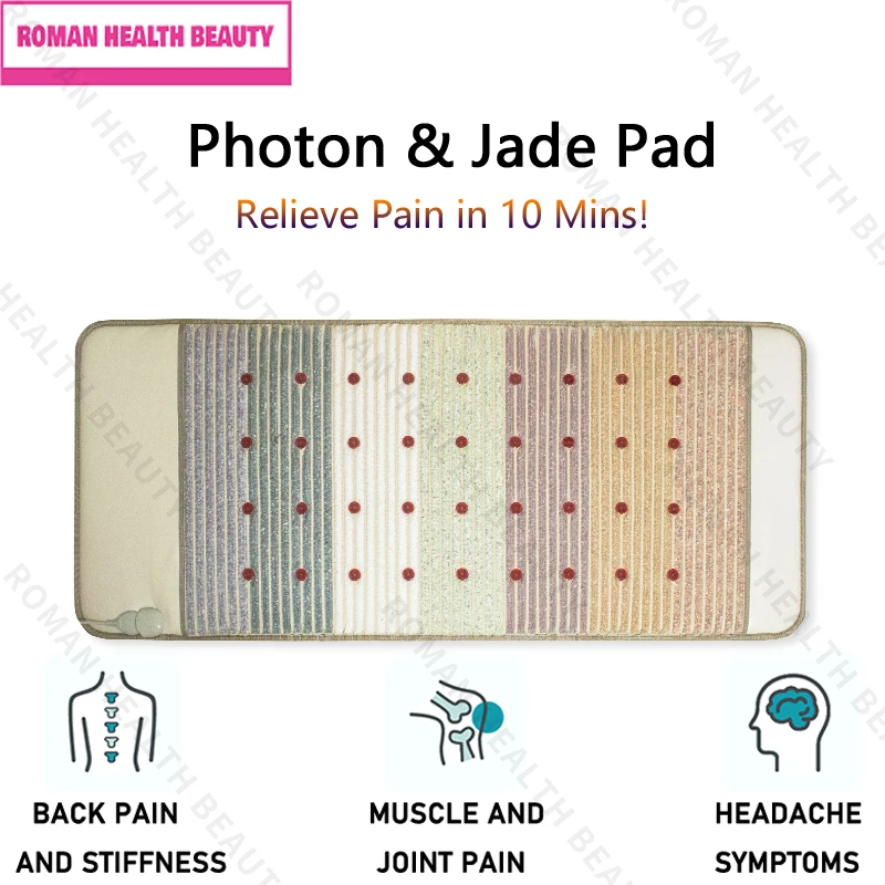 Far Infrared PEMF Magnetic Therapy Bio Crystal Mat Natural Chakra Energy Massage Cushion Photon Long Wave Tech Back Pain Relief