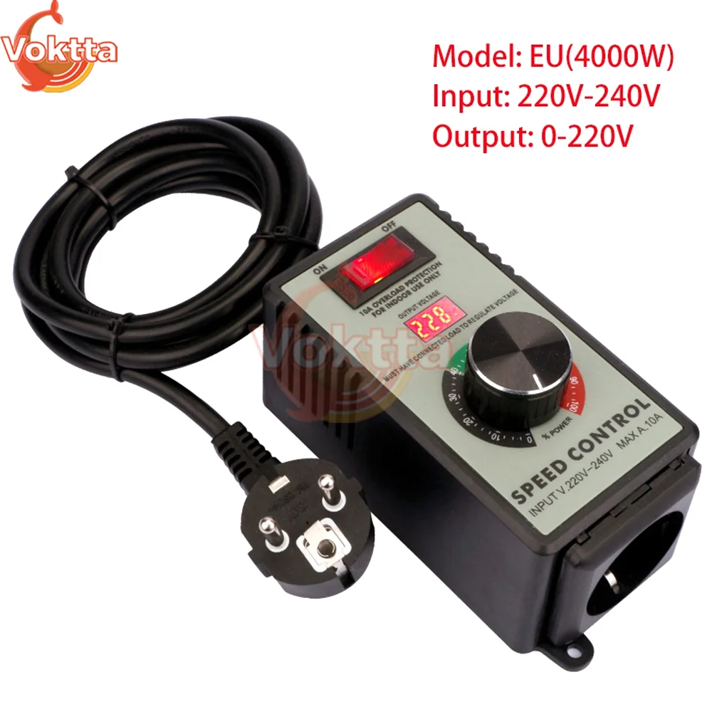 

Electric Tools Motor Speed Controller AC Stepless Speed Control Switch 4000W Voltage Regulator Angle Grinder Governor 110V 220V