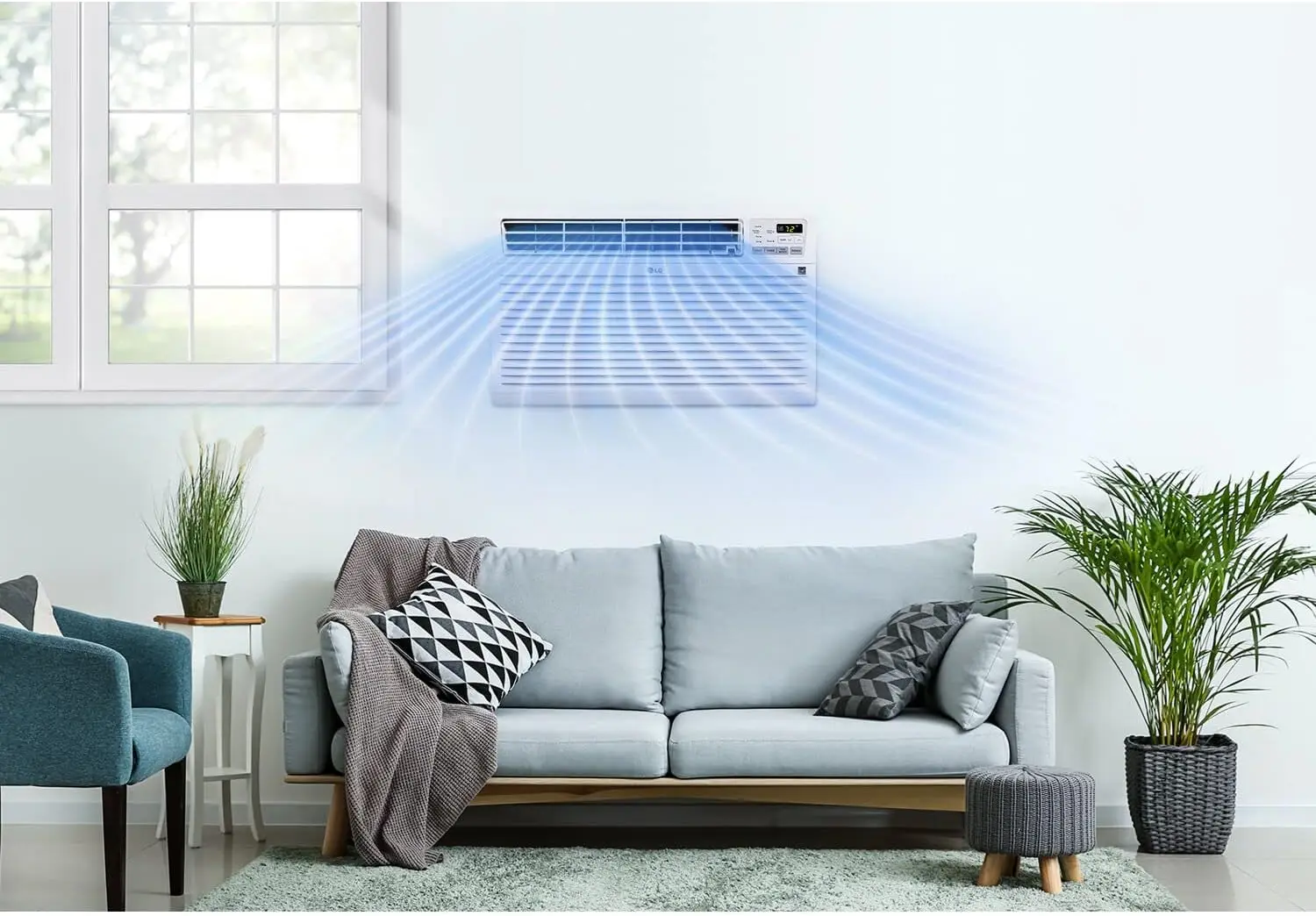 Climatiseur 7,800 BTU à travers le mur, 115V, unité murale AC pour pièces jusqu'à 330 Sq. Fédération., Parfait pour la chambre ou le bureau,