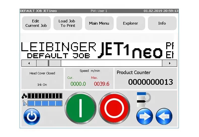 Leibinger JET1neo Refurbished Continuous Inkjet Printer for Industrial Printing