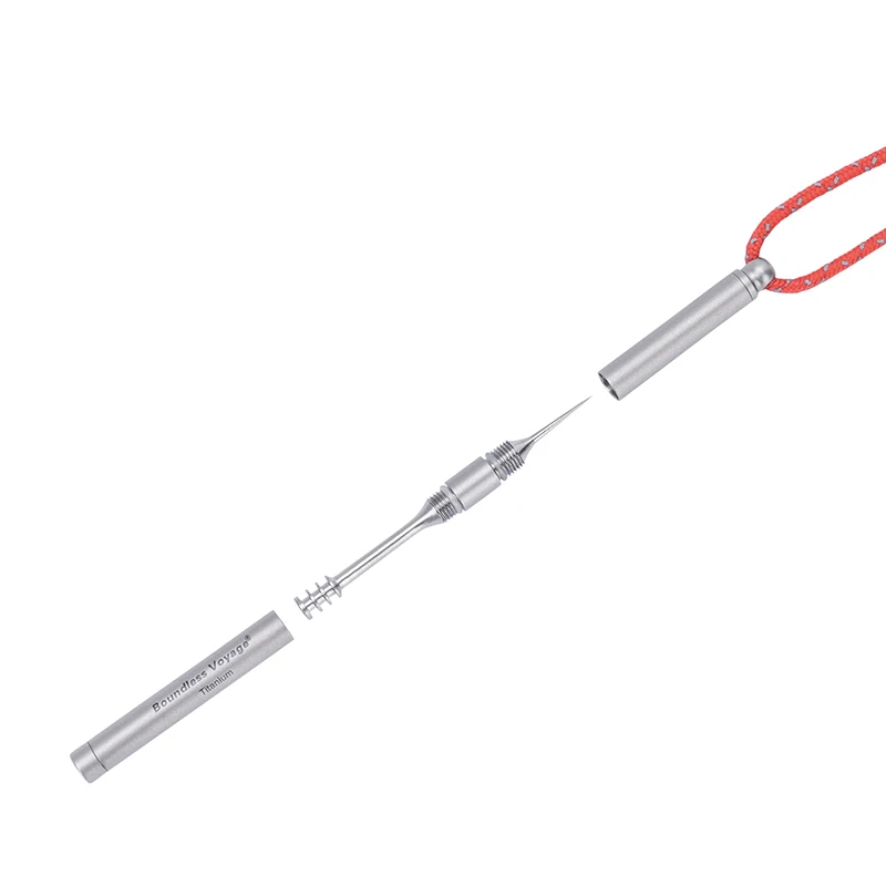 Boundless Voyage Titanium Toothpick-type Ear Pick Holder Portable Mini Ear Wax Removal Personal Care Multifunctional Tools