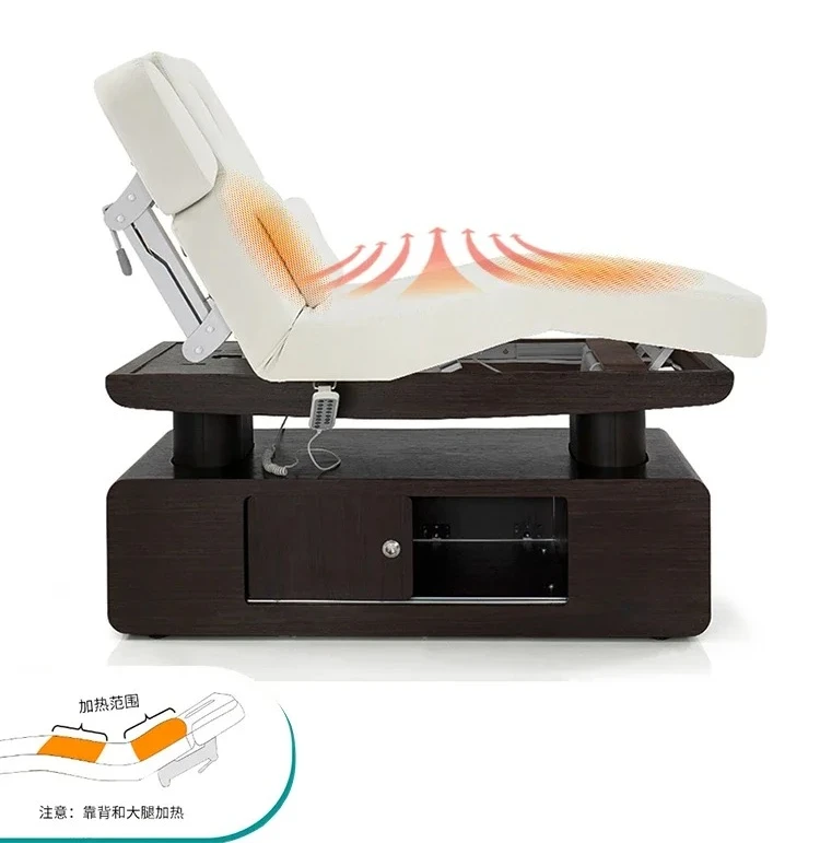 Cama de beleza elétrica multifuncional com aquecimento e levantamento, sofá de massagem dedicado