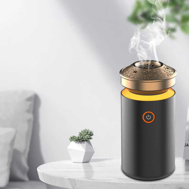 

Портативная USB перезаряжаемая Bukhoor 1 год для автомобиля, домашнего использования, арабская электронная курильница, очиститель воздуха, аромадиффузор