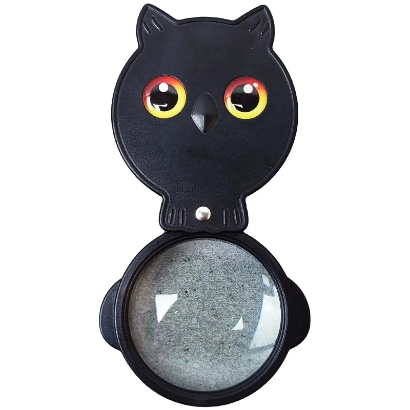 1PCS Portable Folding Reading Magnifier with High-definition Optical Lens and ABS Body Gift Magnifying Glass Helping Hands Loupe