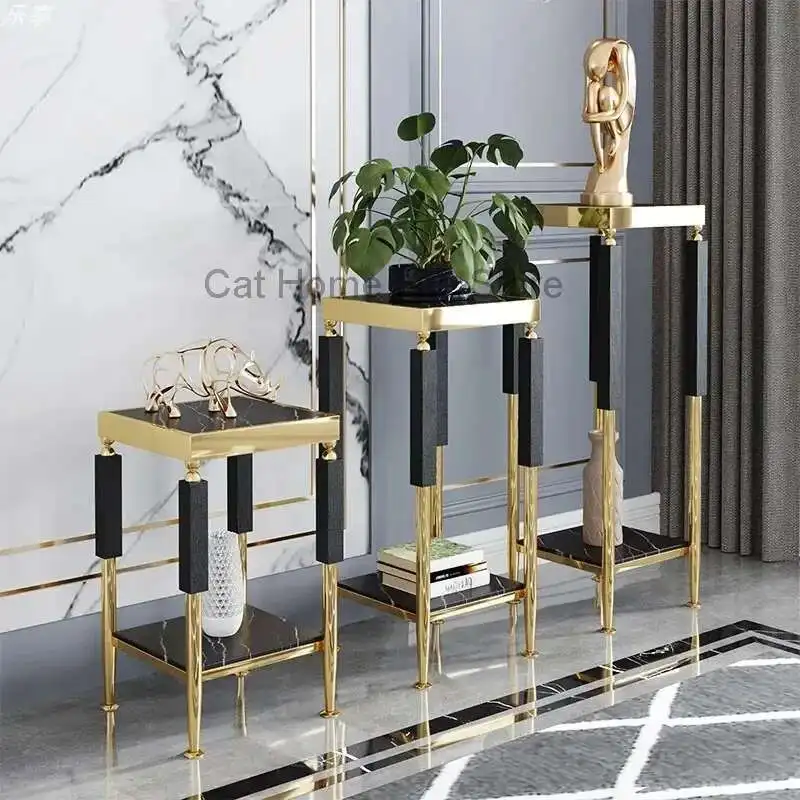 

Italian Light Luxury Designer Flower Shelf Unique Living Room Plant Display Shelf Wedding Decoration Muebles Home Furniture