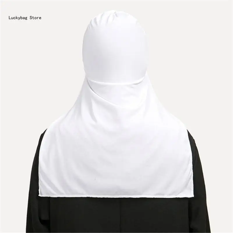 Elegante muçulmano lenço cabeça hijab para mulheres respirável rosto cobre véus turbante lenço longo chapéu para uso diário