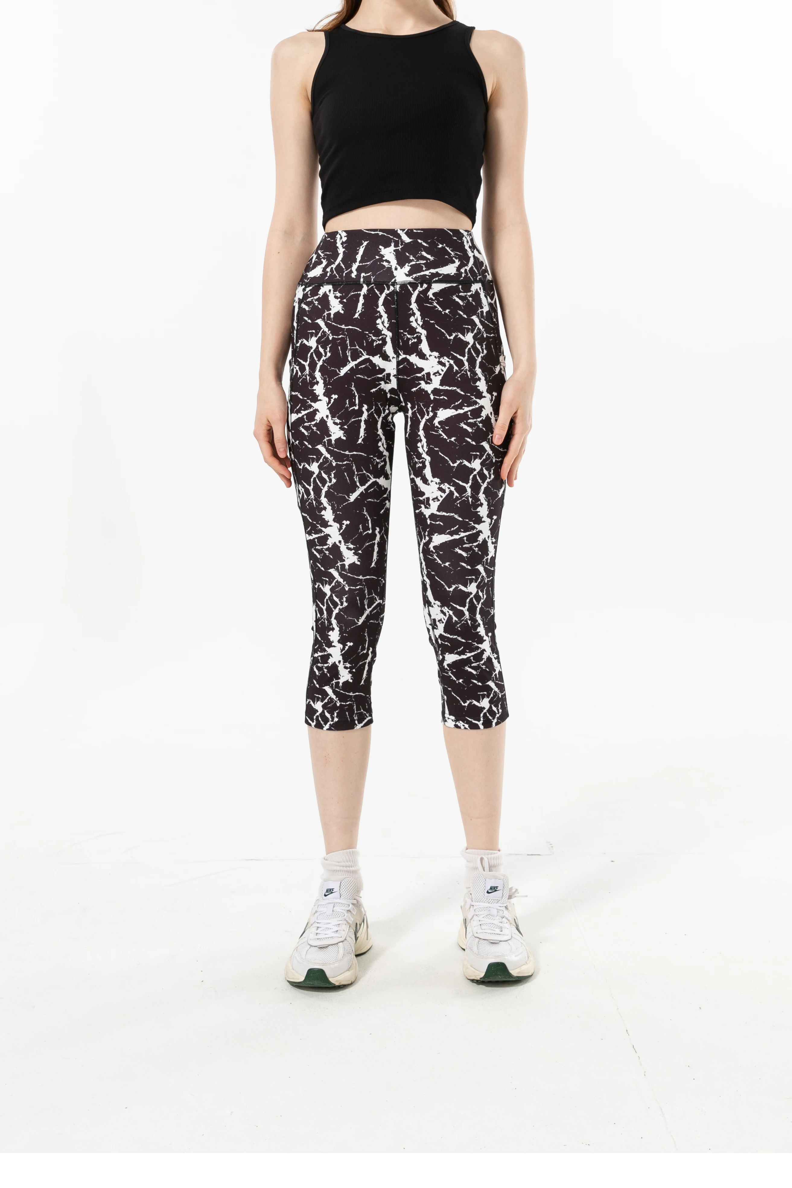 

Women's new white lightning sports yoga pants fitness leggings