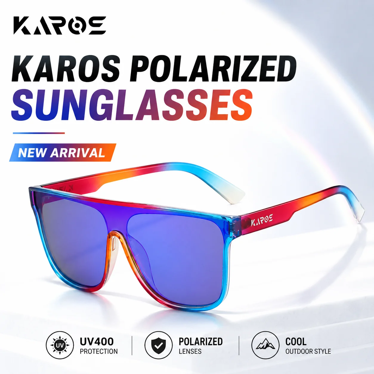 

Karos Polarized Sport Sunglasses UV400 Anti Glare Outdoor Eyewear Men Women Travel Fishing Cycling Hiking Running Glasses YZ2014