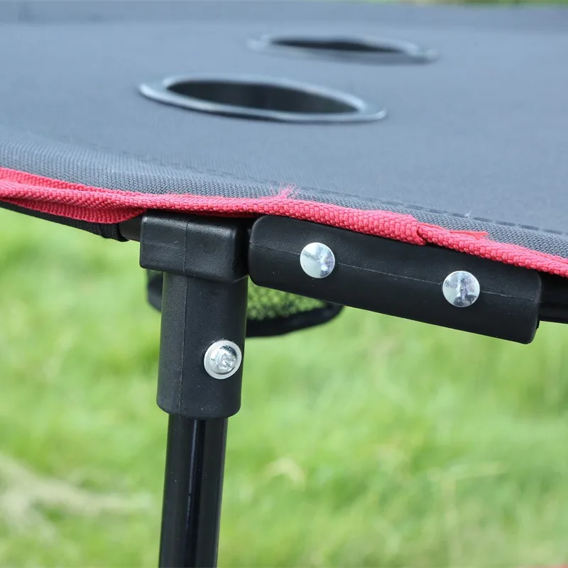 Outdoor beach round portable cloth table picnic backrest casual folding table garden courtyard household folding table