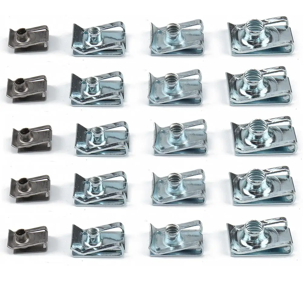 

Car Body Fasteners Plastic Decoration High Strength Elasticity Silver Panel Clips Motorcycle Self Tapping Spire Clip U Nut