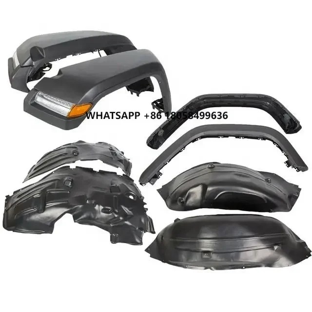 Auto Parts Accessories OEM High Front & Rear Fender Flares With Lights Inner Kit for jep wrangler JL 2018+