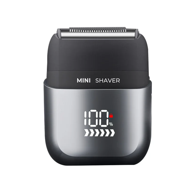 ماكينة حلاقة كهربائية صغيرة محمولة من MOTAWISH شاشة ديجيتال ذكية TYPE-C ماكينة حلاقة قابلة لإعادة الشحن ماكينة حلاقة رجالية ترددية
