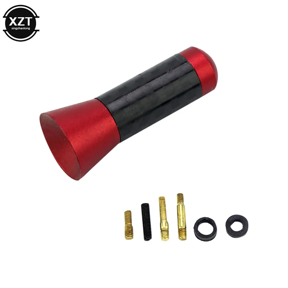 3.5cm Car Antenna Carbon Fiber Antenna Short Antena Radio FM/AM Metal Receiving Antennas Car Radio Aerial Accessories