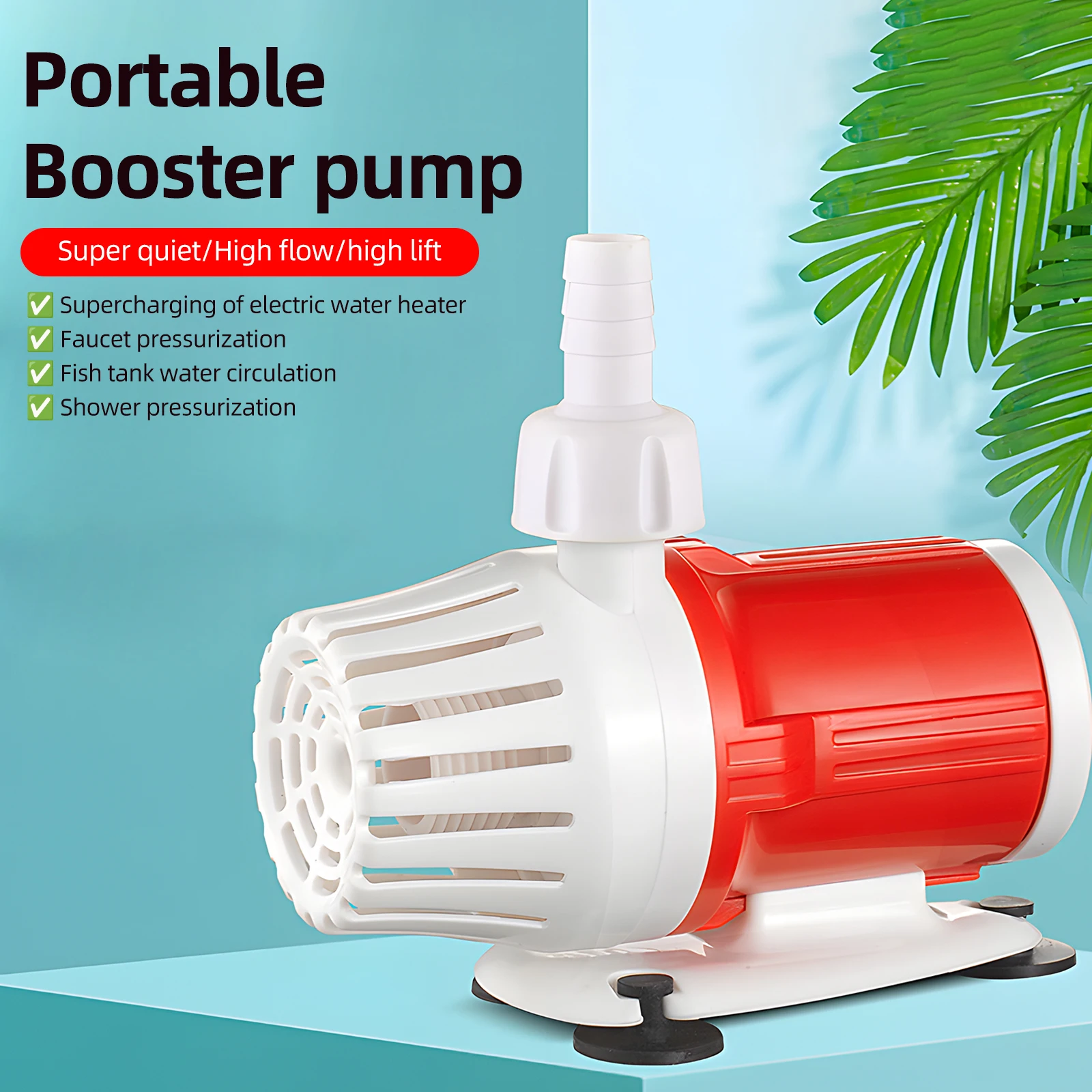 DC24V Submersible Pump 25W Portable Aquarium Booster Water Pump 1000-1200L/H High Flow Ultra Quiet 3-5m Lift Brushless DC Water