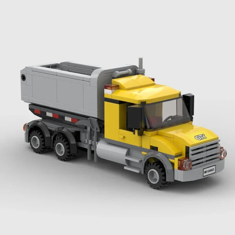 Stad Auto Model Moc Gebouw Bakstenen Bouw Dump Truck Technologie Modulaire Blokken Geschenken Kerst Speelgoed Diy Sets Assemblage