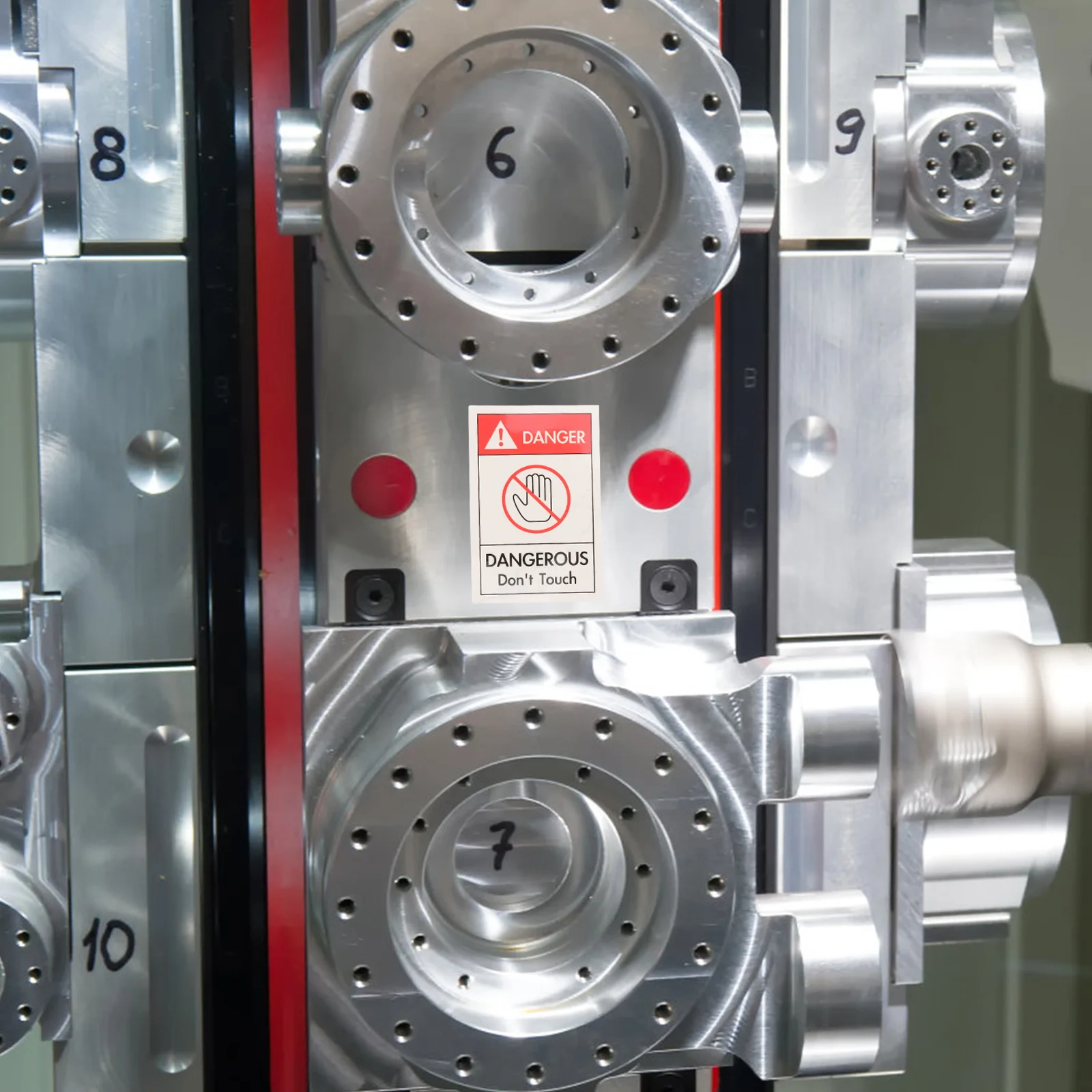 4 Pcs Safety Label Stickers Electrical Machine Caution Sign Pp Synthetic Paper Keep off Warning