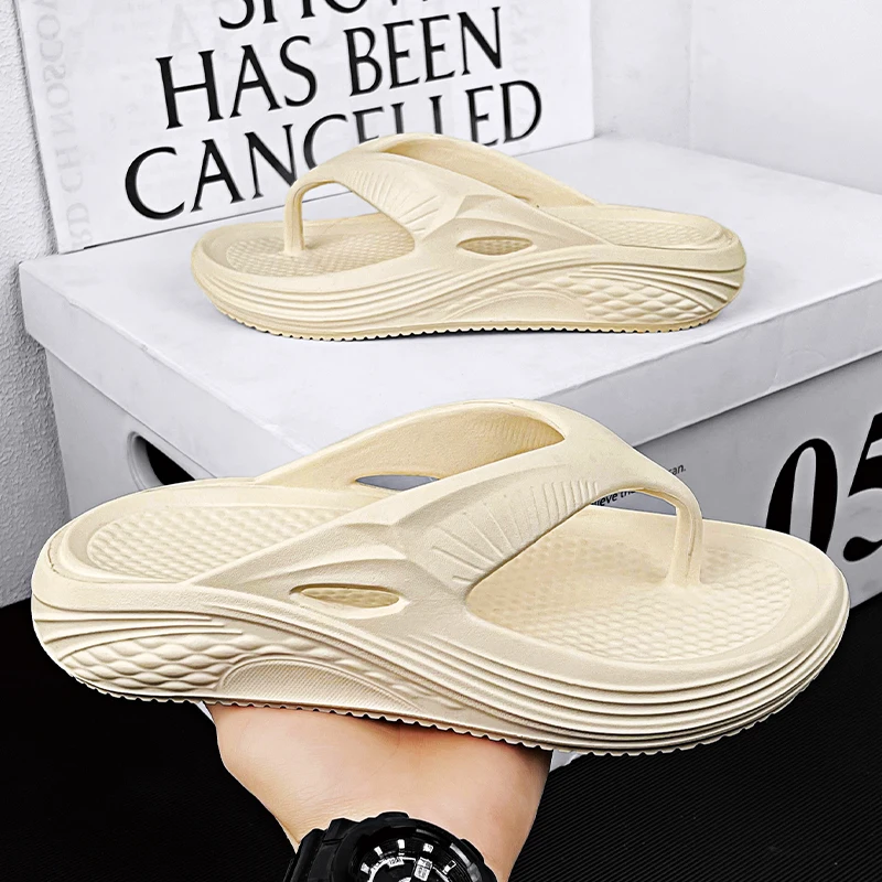 Men Daily Outdoor Slippers Summer Elastic Soft Footbed Wear Resist Sole Park Street Leisure Walking Shoe