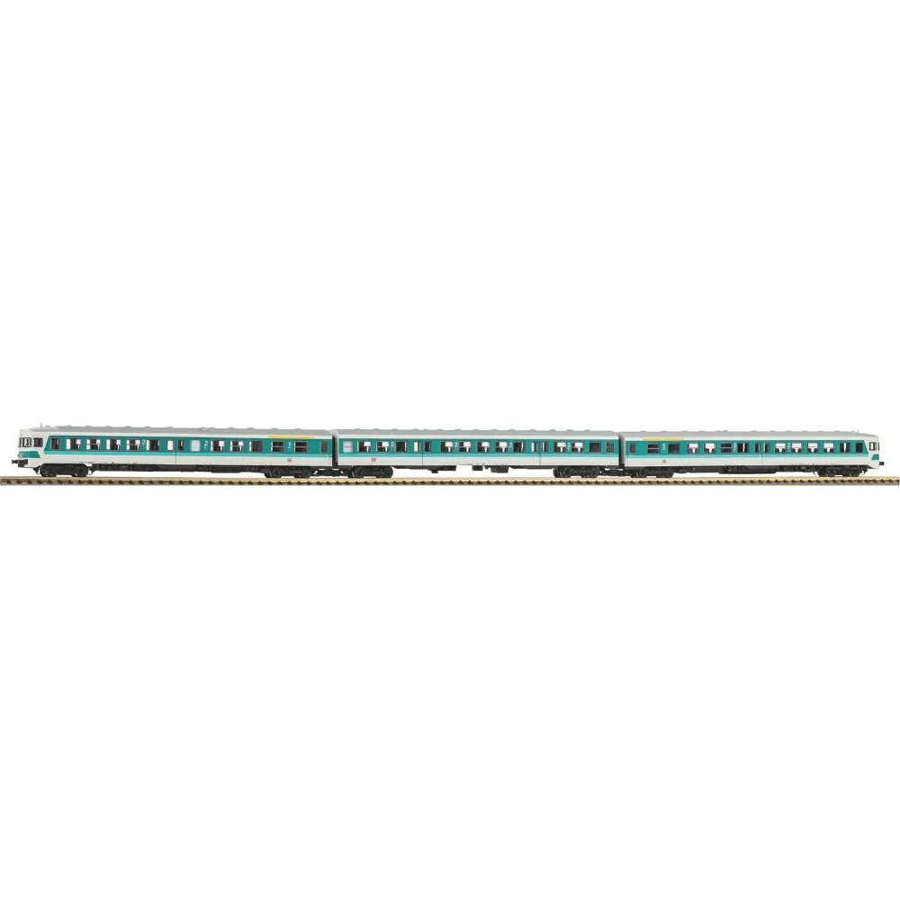 PIKO N-Type 1/160 BR624 Diesel EMU Intercity Train Três seções Diecast Mint Green Pinted Conjunto de trem de brinquedo para meninos
