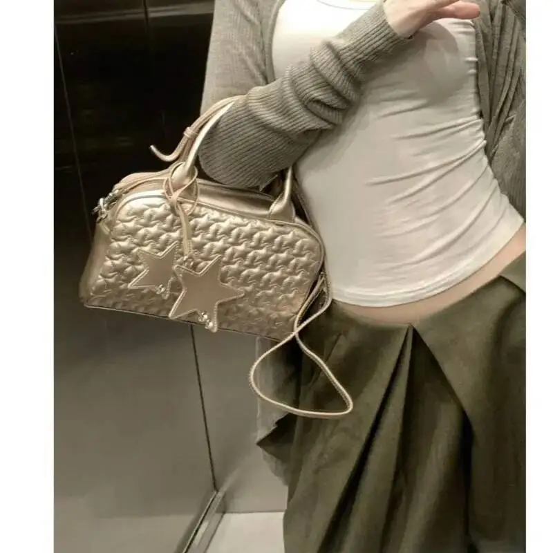 

Bloom Hot Girls Gold Y2k Messenger Wallet Women 2025 New Dia Chic Handle Crossbody Bags Ladies Vintage Hand Bag Purse