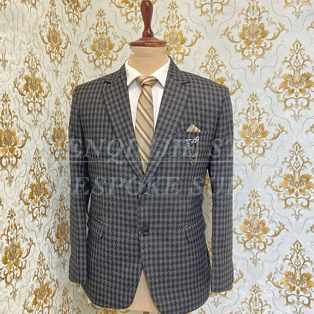 

Elegant Men's Suits Blazer High Quality Single Breasted Notch Lapel Slim Fit 2 Piece Jacket Pants Male Clothing Costume Homme