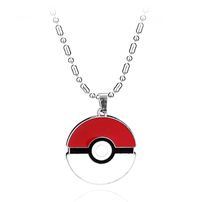 Pokemon Poke Ball Pendant Necklace Cartoon Pokémon Periphery Pikachu Jewelry Accessories for Women Men Gifts