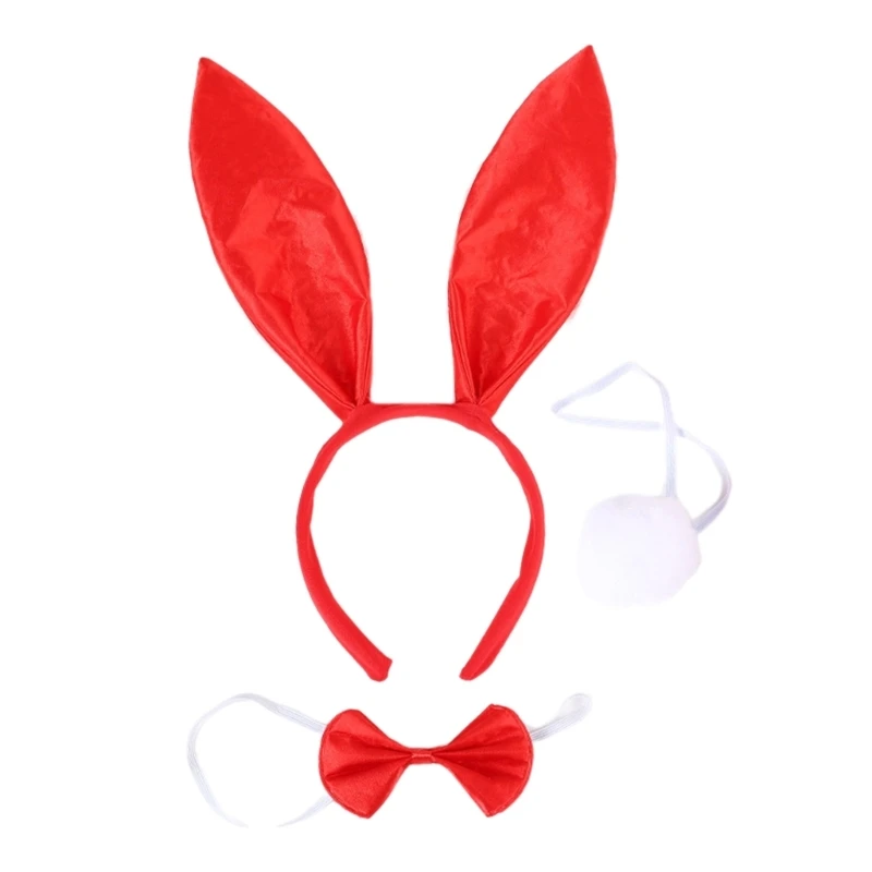 Y1UB Plush Headband Bowtie and Tail Set Carnival Costume Supplies