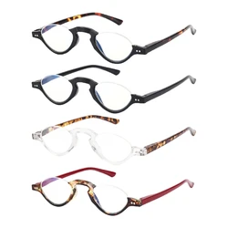 BEGREAT Anti Blue Lens Half Frame Presbyopia High-end New Fashion Eyeglass Frame Vintage Reading Glasses Diopter +1.0 To +3.5