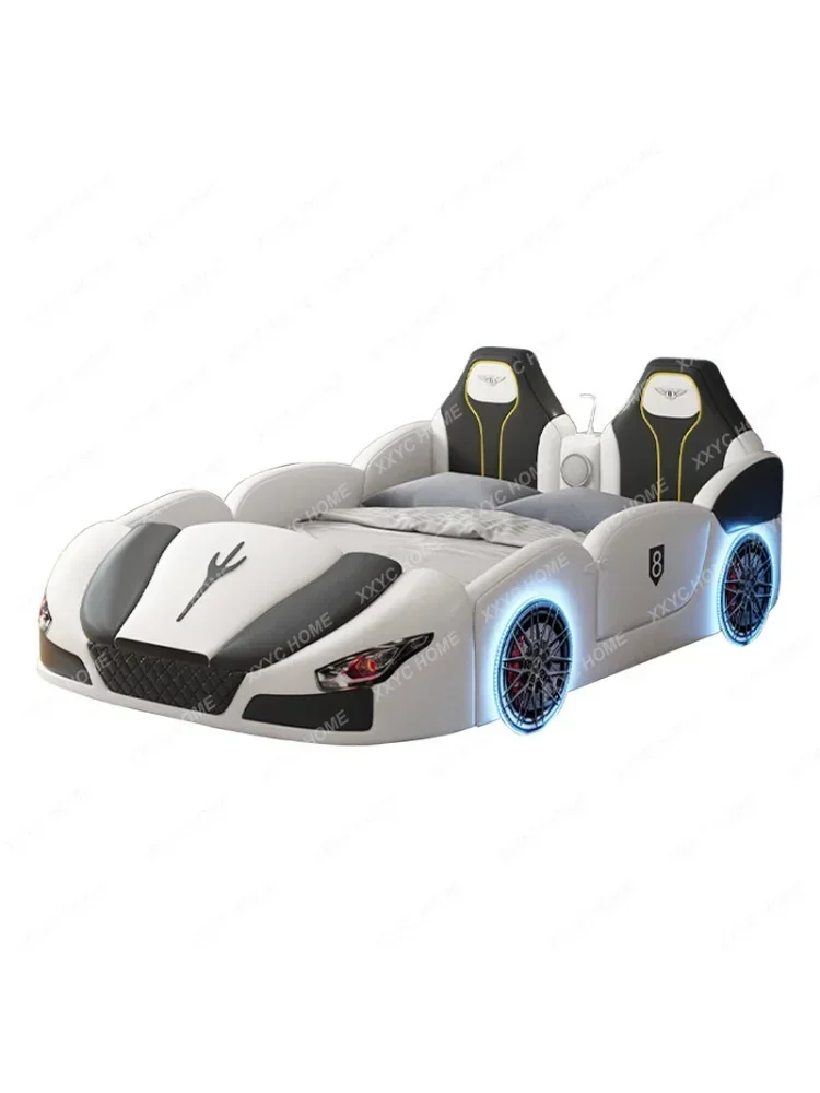 Car Children's Bed Boy Sports Car Style Racing  Single 1.2 M 1.35M Double 1.5 M camas para niños