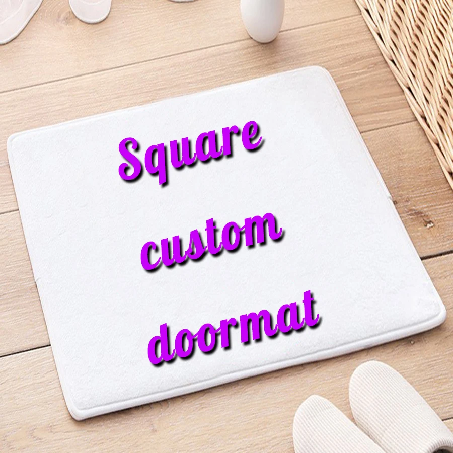 4 Size Square Custom Doormat Home Decorative Floor Mat Anti-slip Doormats Small Rug For Living Room Bedroom, Dropshipping Carpet