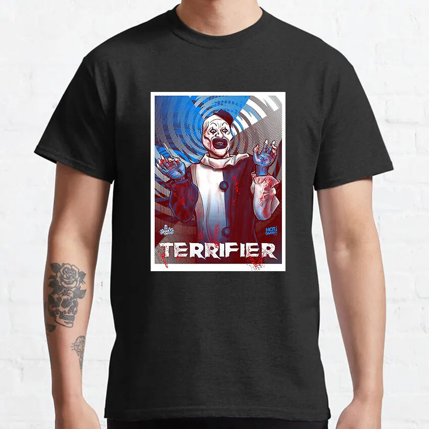 

More Then Awesome Terrifier Movie Horror Art The Clown scary film For Halloween gift cotton printed T-Shirt plus size clothing