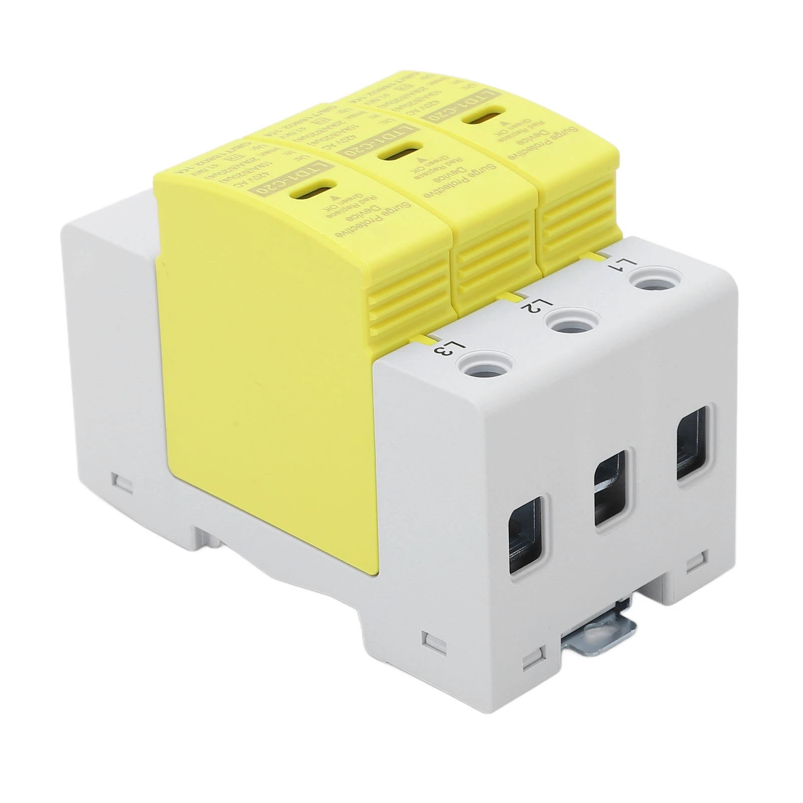 D9 AC Surge Protective Device Flame Retardant PC Shell Quick Response Protective Arrester Device 3P 10‑20KA 420V