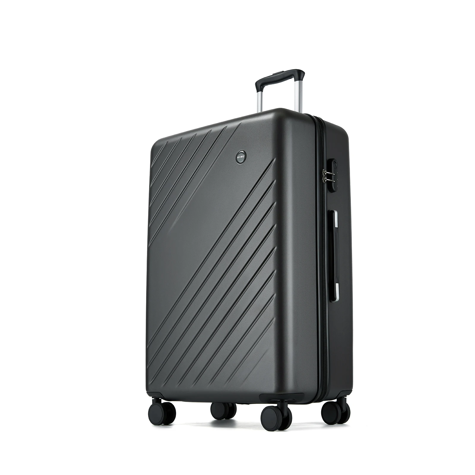 KONO Luggage 20/24/28 Inch Available, ABS Hard Shell Suitcase, Scratch-Resistant & Waterproof, 360° Spinner Wheels, Adjustable T