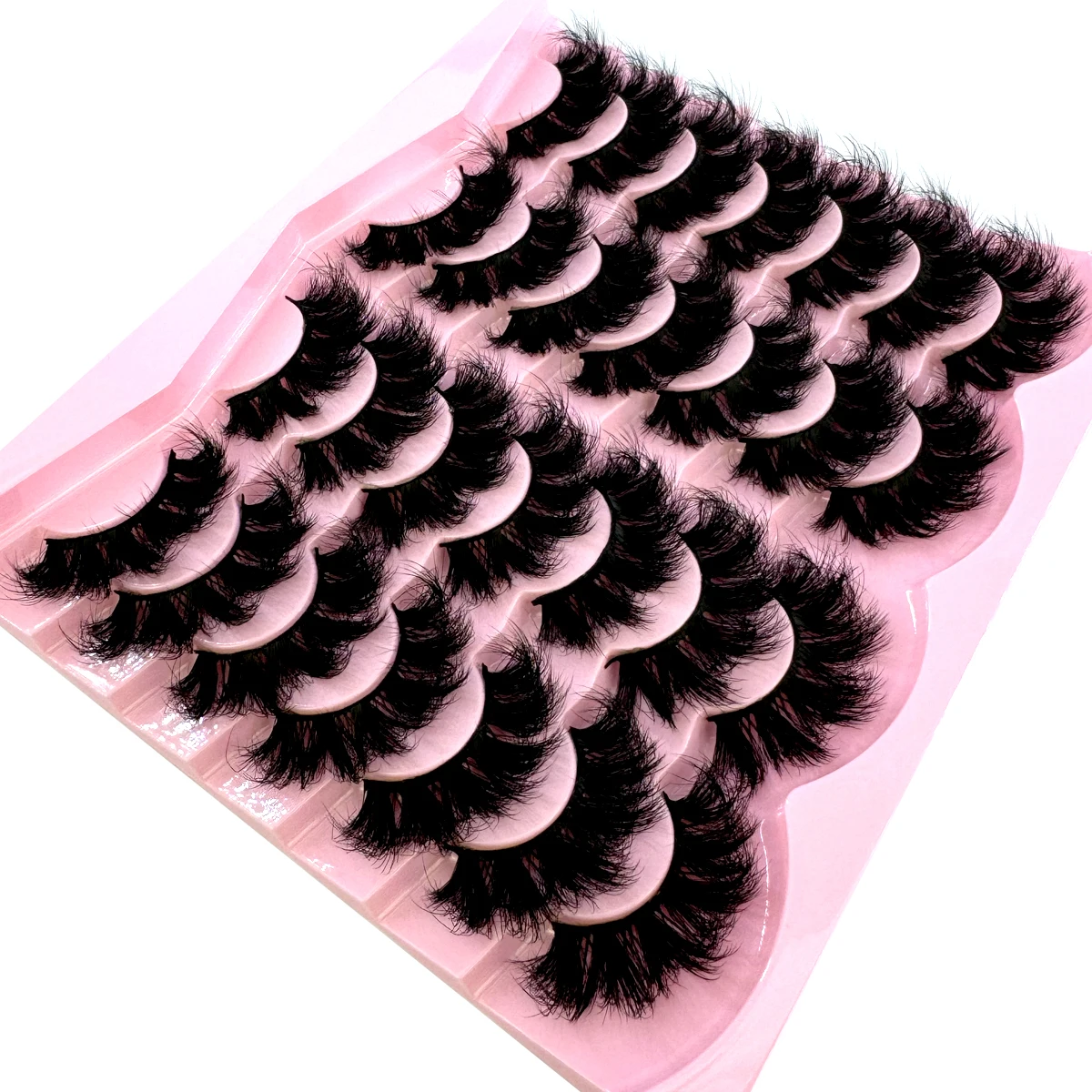 14ペア 18-25mm 3Dミンクつけまつげ バルク フェイク ドラマチック ボリューム ラッシュ ウィスピー ナチュラル ミンクつけまつげ パック ロング 卸売 つけまつげ