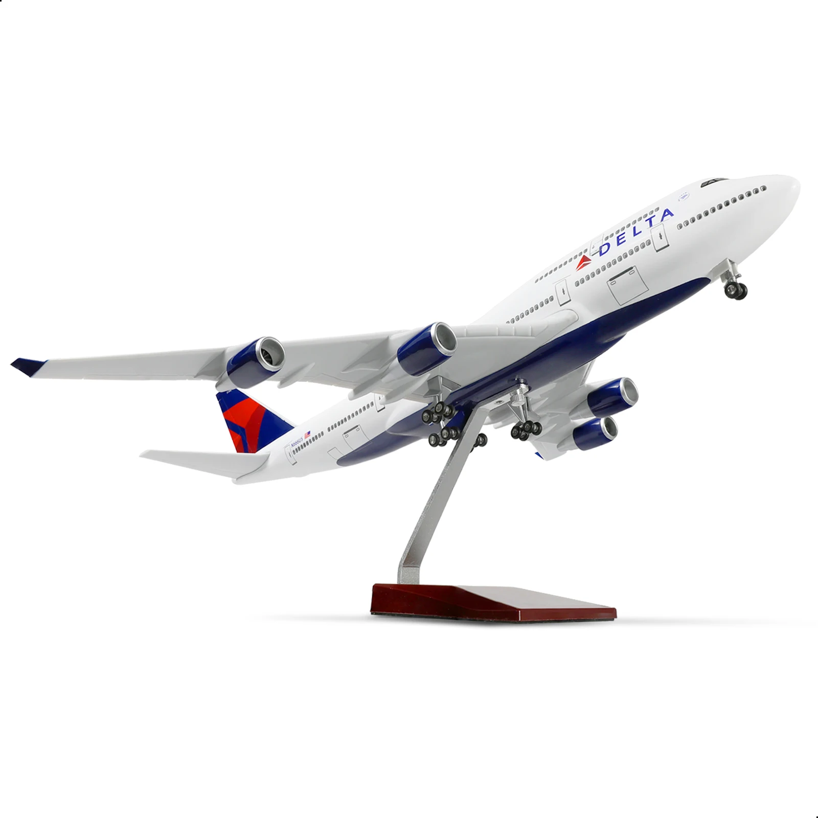 

1:160 Boeing 747 Aircraft Model US with Stand & Wheel Collectible Display Decor Aviation Enthusiast Men Christmas Birthday Gift