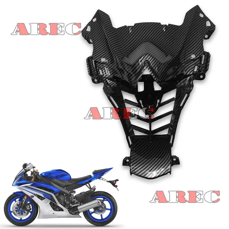 

Motorcycle Unpainted black /Carbon Fiber Pattern Middle Front Upper Nose Fairing Cowl Fit For YAMAHA YZF-R6 YZF R6 2008-2016