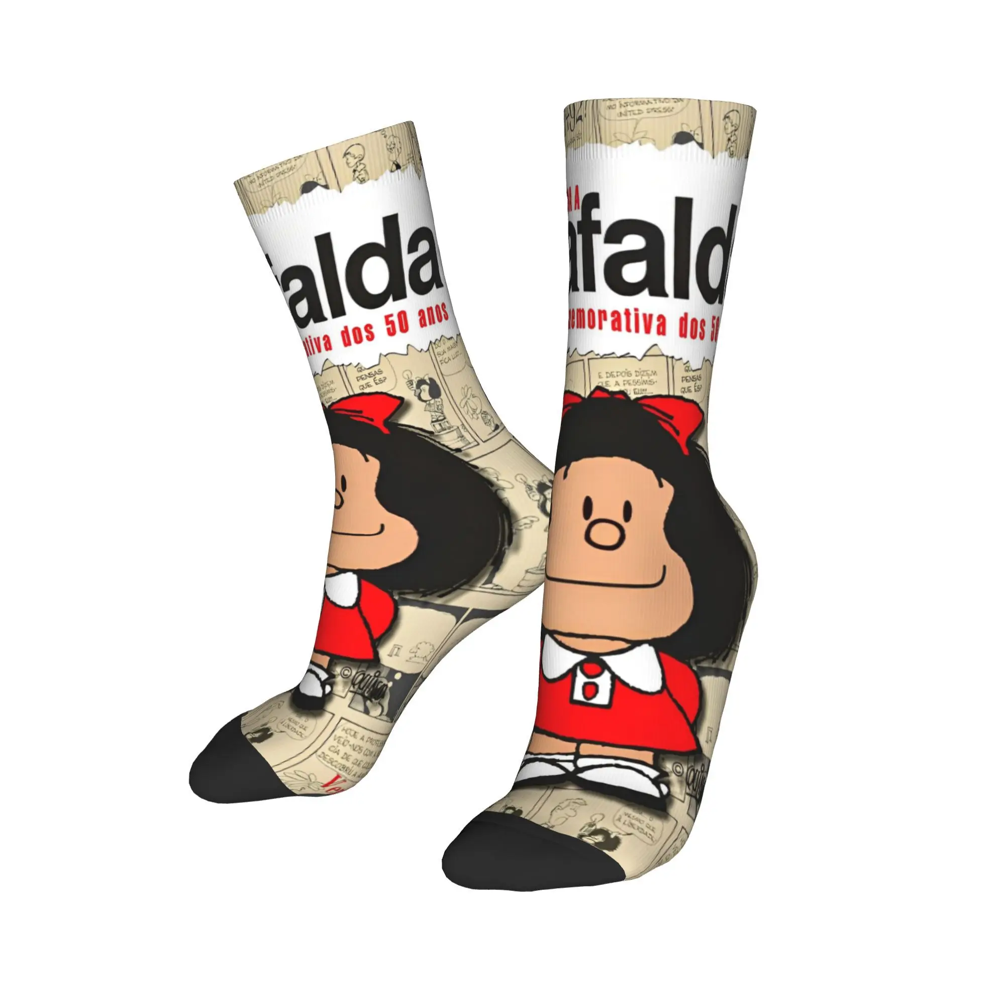 cartoon Mafaldas manga anime  Gift Dress Socks Outfits for Women Sweat Absorbing Dress Socks