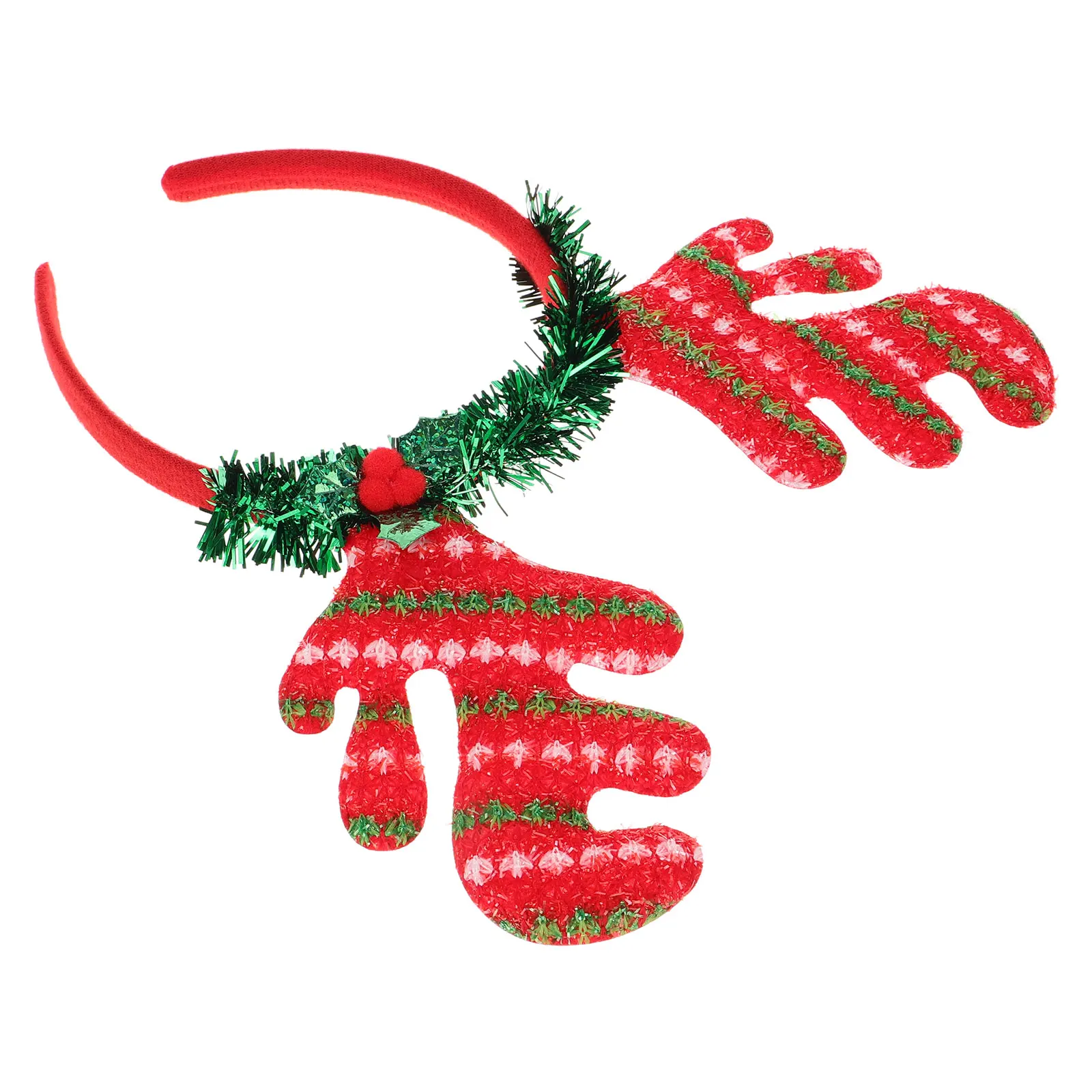 

Christmas Glitter Headbands Hair Bands Holiday Party Costume Hair Accessory Women Lightweight Comfort Reindeer Antlers Durable