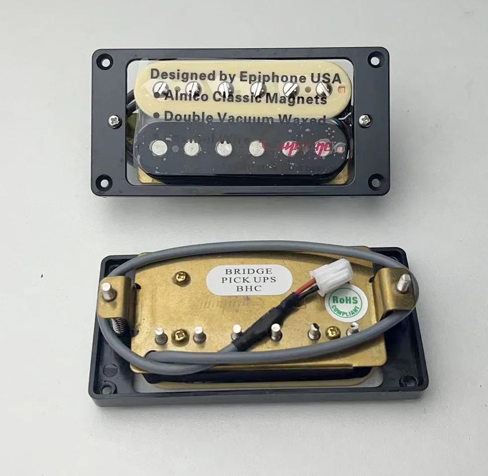 

double coil guitar pickup with 1V1T wiring harness and 2V1T wiring harness available