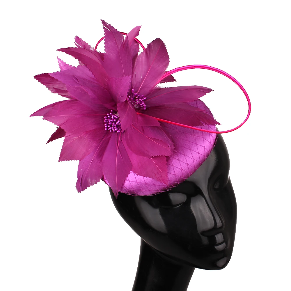 Elegant Wedding Bride Flowers Fascinator Headwear Fashion Ladies Party Dinner Hair Accessory Nice Bridal Headdress