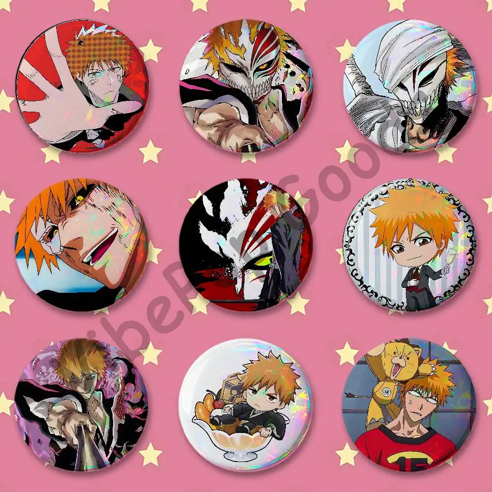 I-IchigoS K-KurosakiS Badges 25 32 44 58 75 mm Round Customizable Wholesale Fan goods Self-made fan freebies