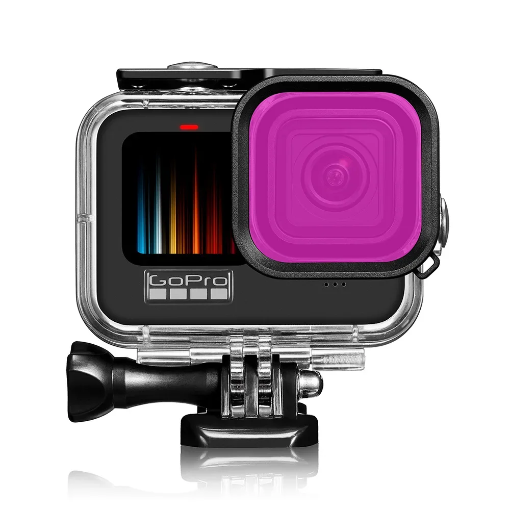 Underwater 60m Waterproof Dive Case+Filter+Mini Carrying Bag+9H Tempered Glass for GoPro Hero 12 11 10 9 Camera Accessories