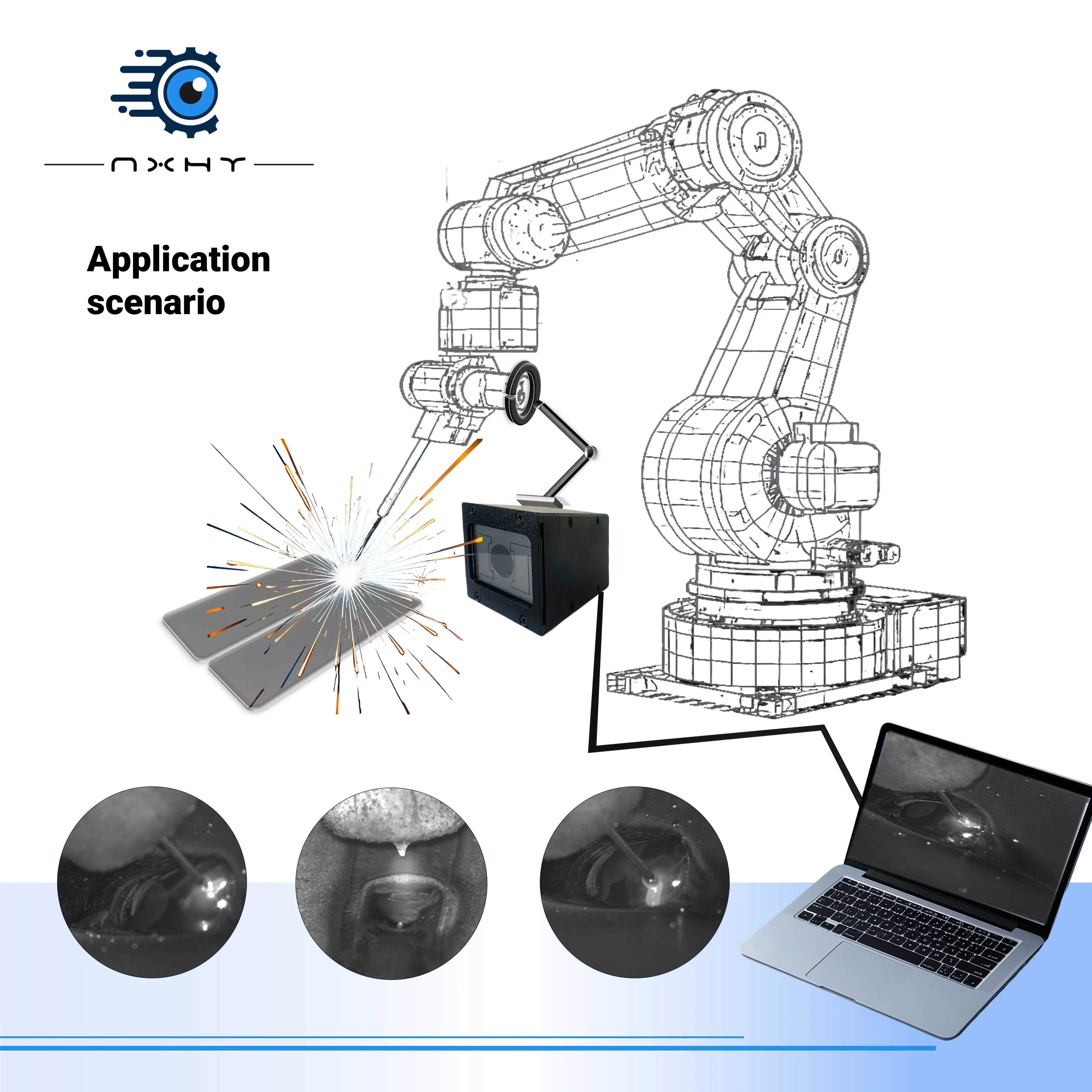 كاميرا لحام NXHY M-3MS-130U_Molten كاميرا مراقبة حمام السباحة