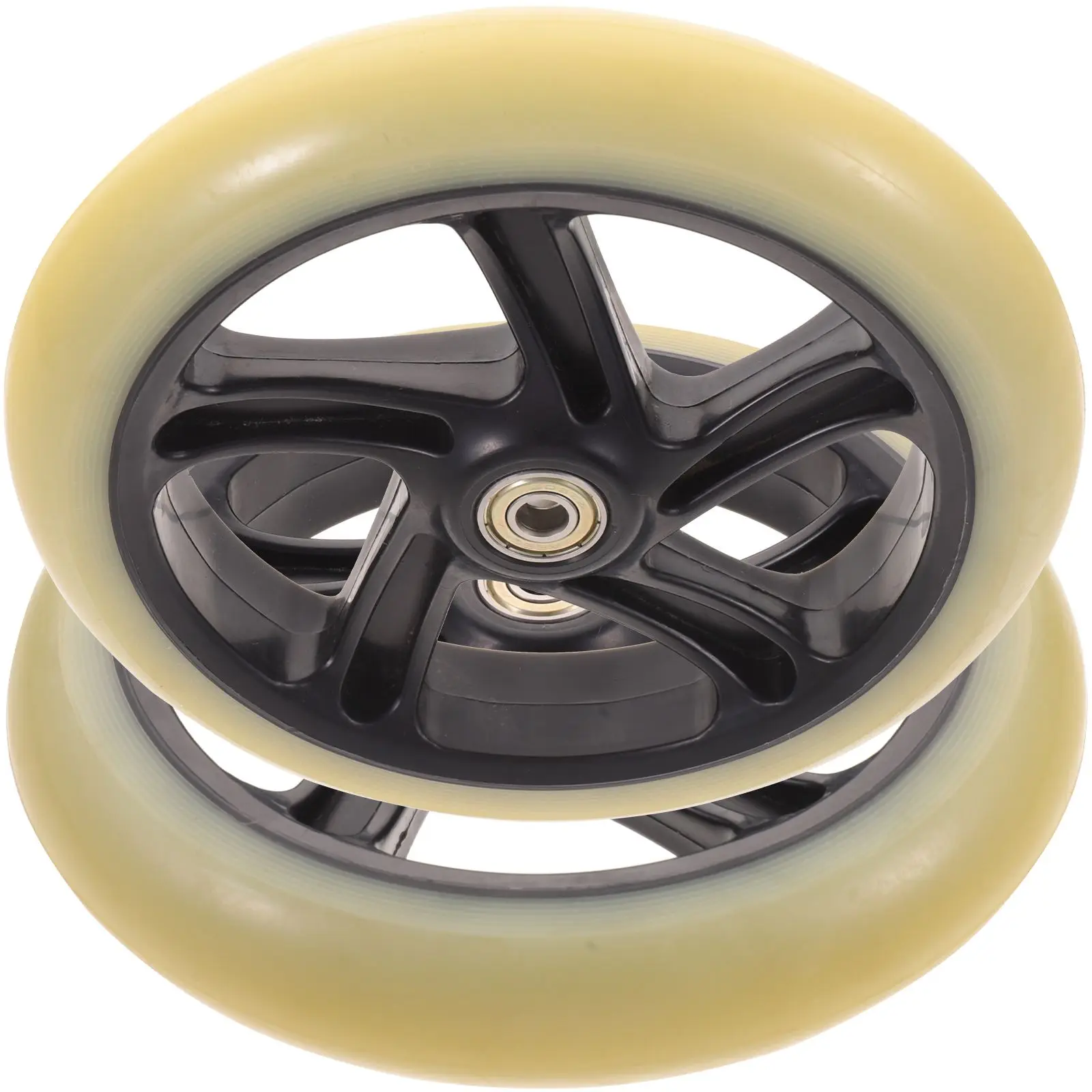 

2 Pcs Wheel Scooter Replacement High Resilience Pu Material Shockproof Bearings Shockproof Wheels Accessories