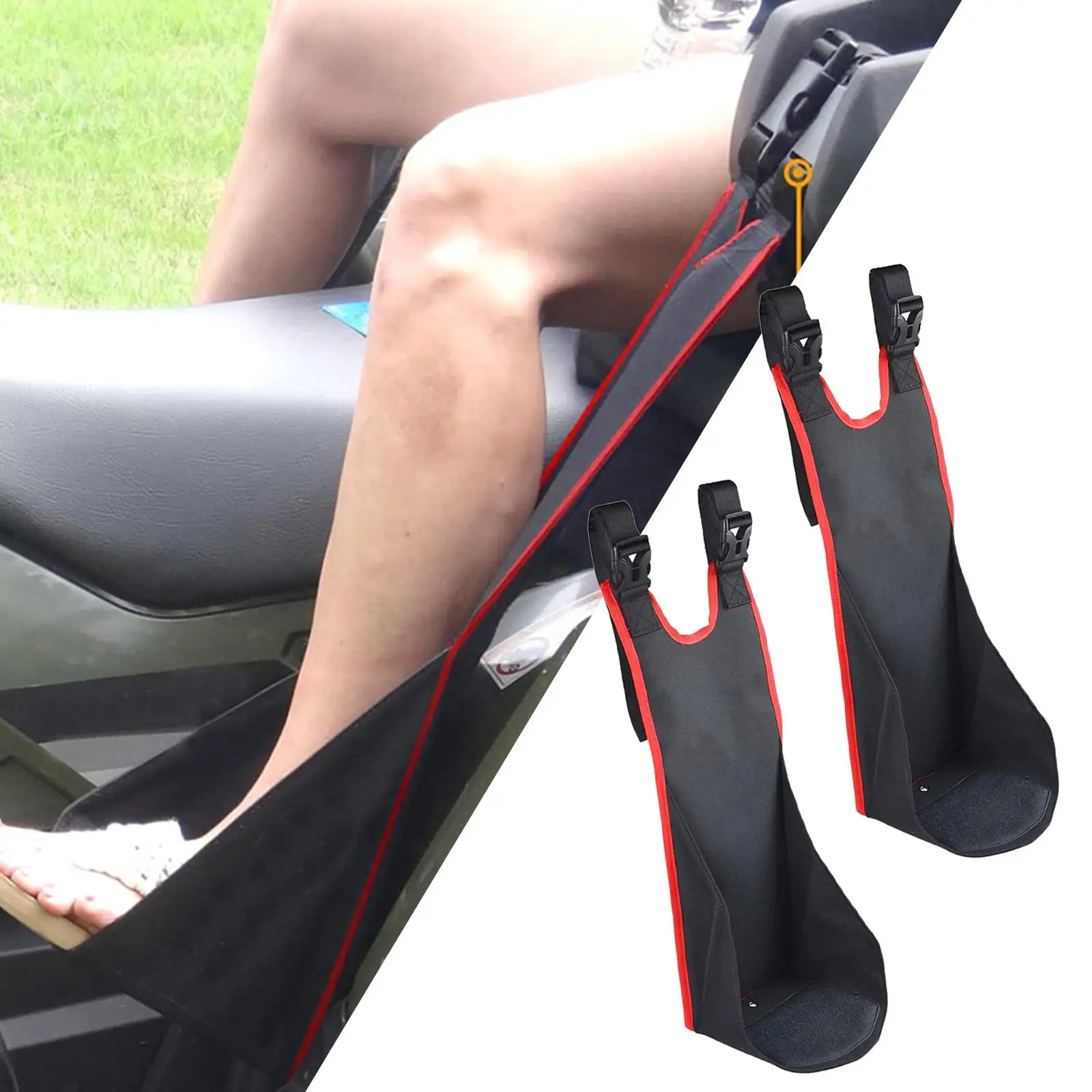 

2x Generic ATV Rear Passenger Foot Rests Universal Oxford Waterproof Foldable Footrest Foot Holder Nonslip Adjustable Foot Pegs