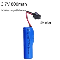 Akumulator 3,7 V 800 mah 14500 AA do zdalnie sterowanych zabawek Helikopter Samochód Pociąg Motocykl Zabawka Samochód Baterie Wtyczka SM