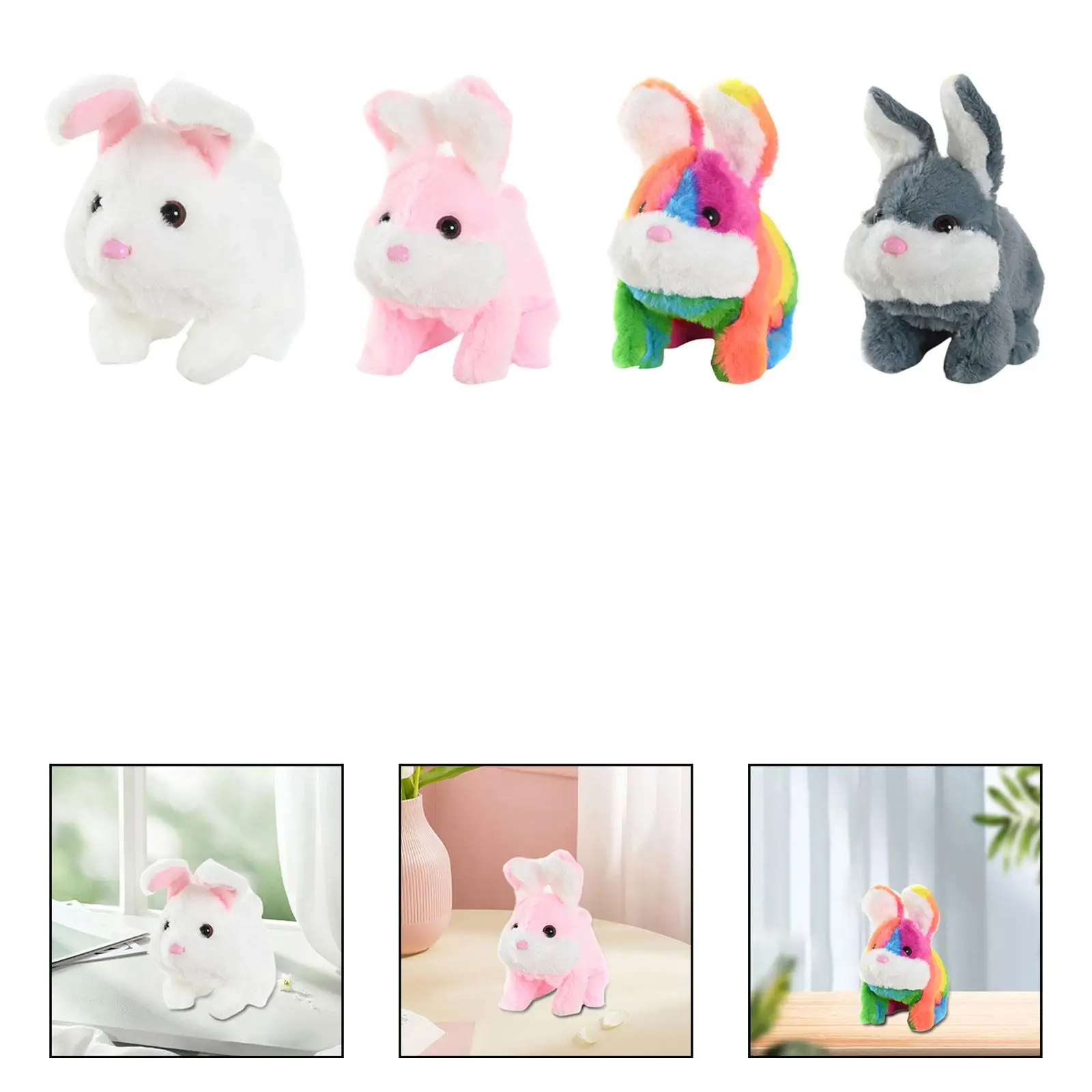 Electric Bunny Plush Toy Realistic Bunny Toy for Children Boys Girls Kids